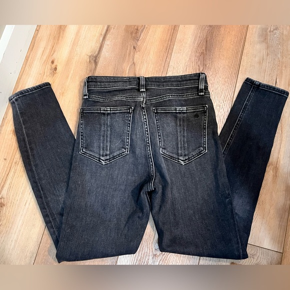 Rag & Bone Black Nina Skinny Jeans High-Rise Stretch - Picture 5 of 5